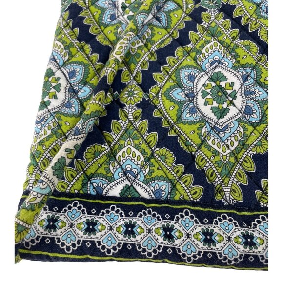 Vera Bradley Backsack String Bag Backpack Cambridge Blue & Green - Picture 5 of 12